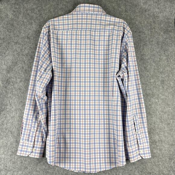 Mizzen Main Leeward Shirt Mens XL Plaid Trim Fit Button Up Performance Career - Picture 9 of 13